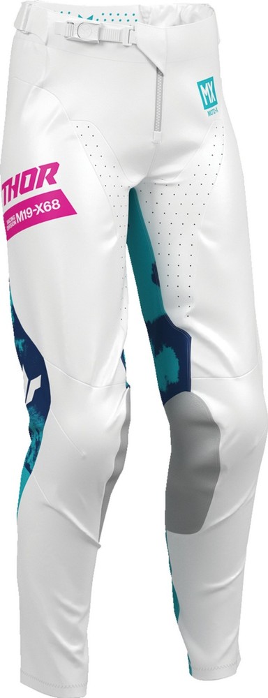 Thor Launchmode Bleach Womens MX Offroad Pants White/Aqua