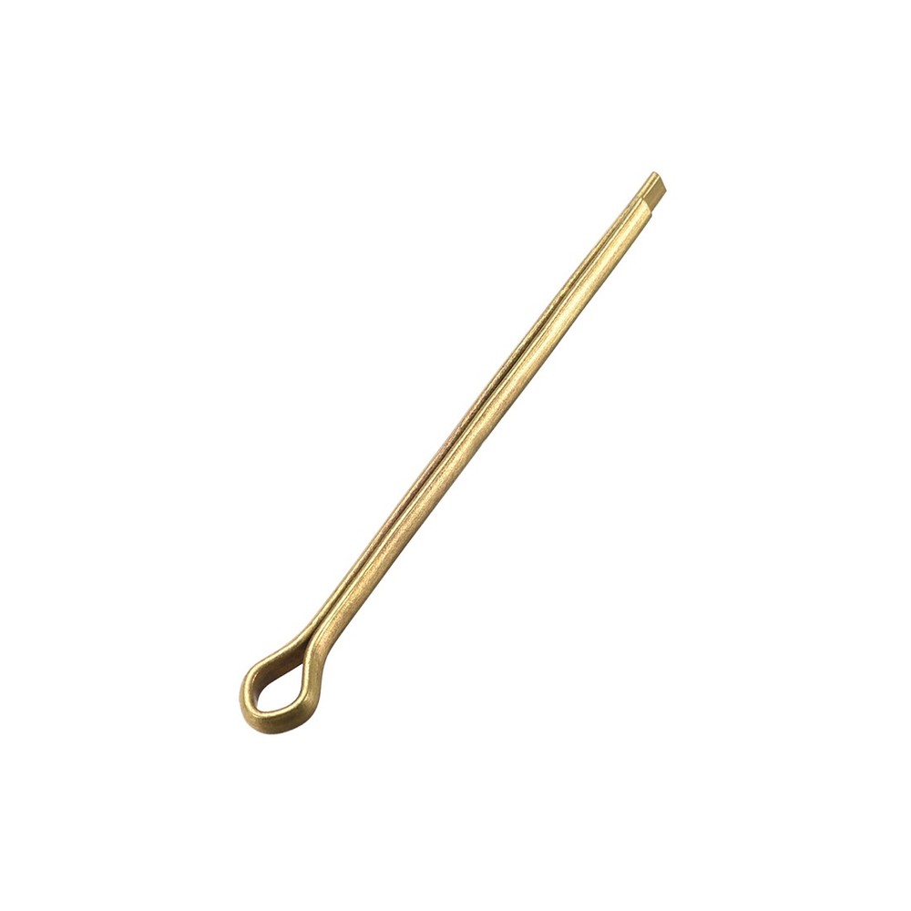 Split Cotter Pin - 3mm x 50mm Solid Brass 2-Prongs Gold Tone