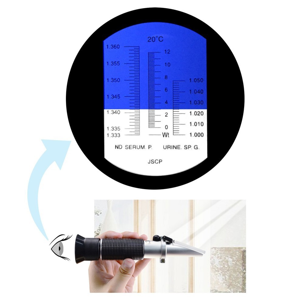 Handheld Optical Refractometer ATC Urine Hydrometer Serum Tester