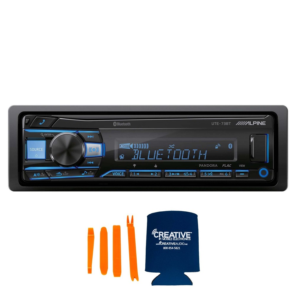 Alpine UTE-73BT Bluetooth Receiver + Component & Coax Speakers