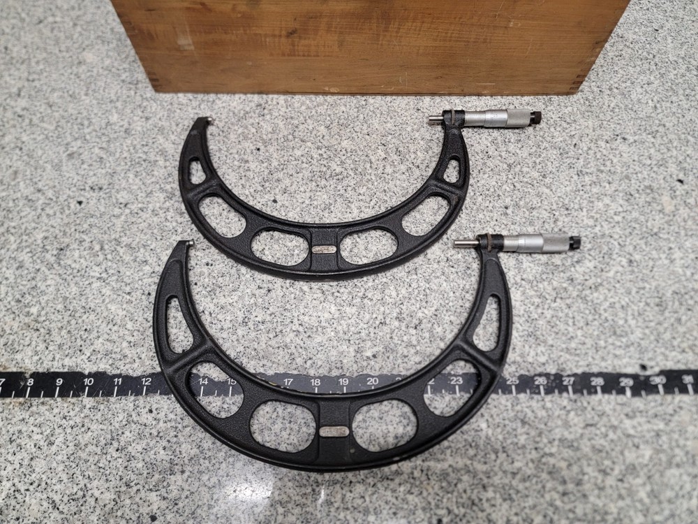 Starrett No 436 6”-12” Outside Micrometer Set, Missing 7"-8"