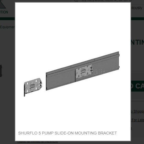 SHURFLO 5 PUMP SLIDE-ON MOUNTING BRACKET