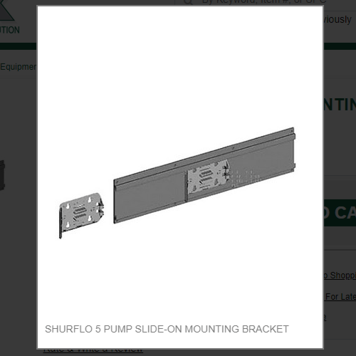 SHURFLO 5 PUMP SLIDE-ON MOUNTING BRACKET