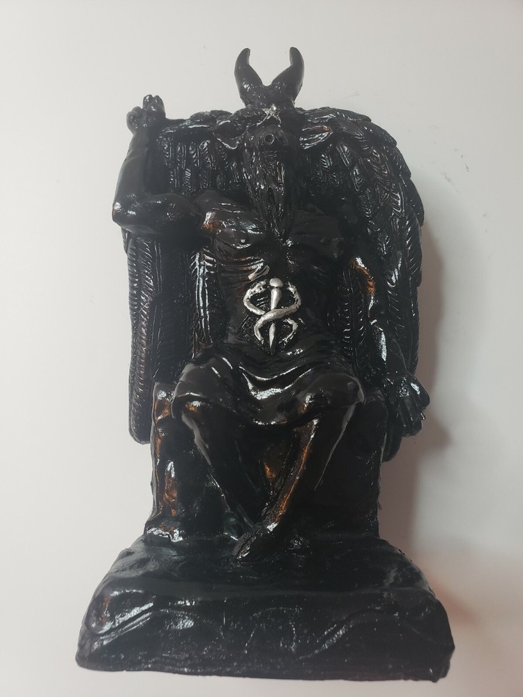 Templar Sabbatic Goat Baphomet Satan Seating Down Color Black/ Devil /Evil /10X6