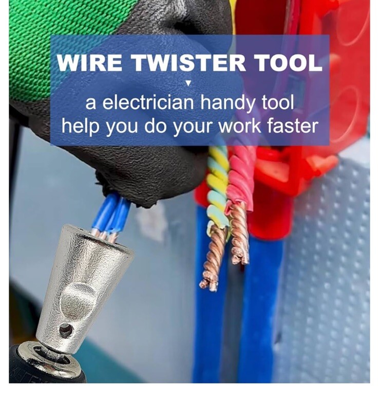 3 Pcs Wire Twisting Tool Twister Part for Electrical Power Drill Driver