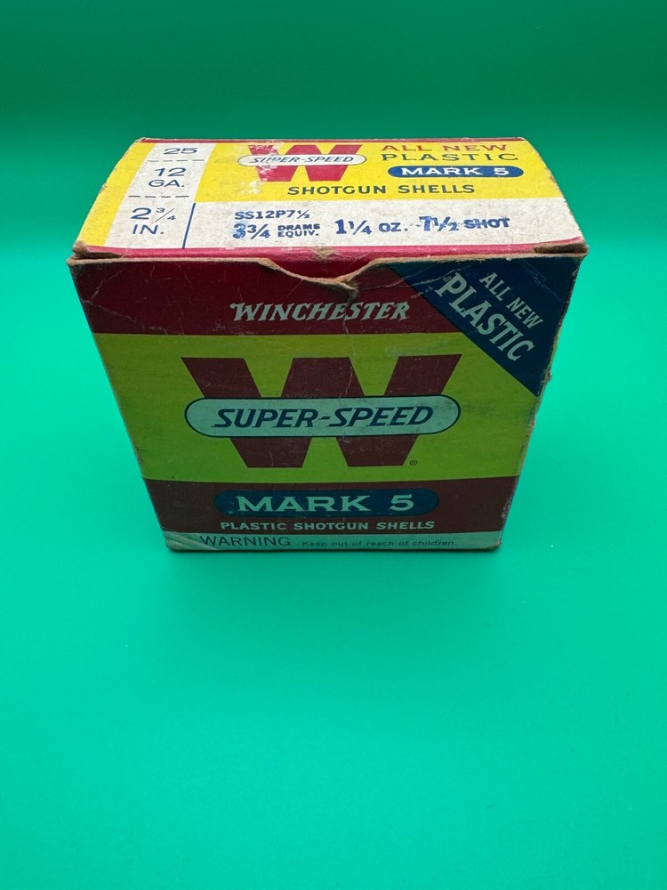 VINTAGE  SUPER SPEED  MARK 5 SHOTGUN  12 ga SHELLS  Box Empty