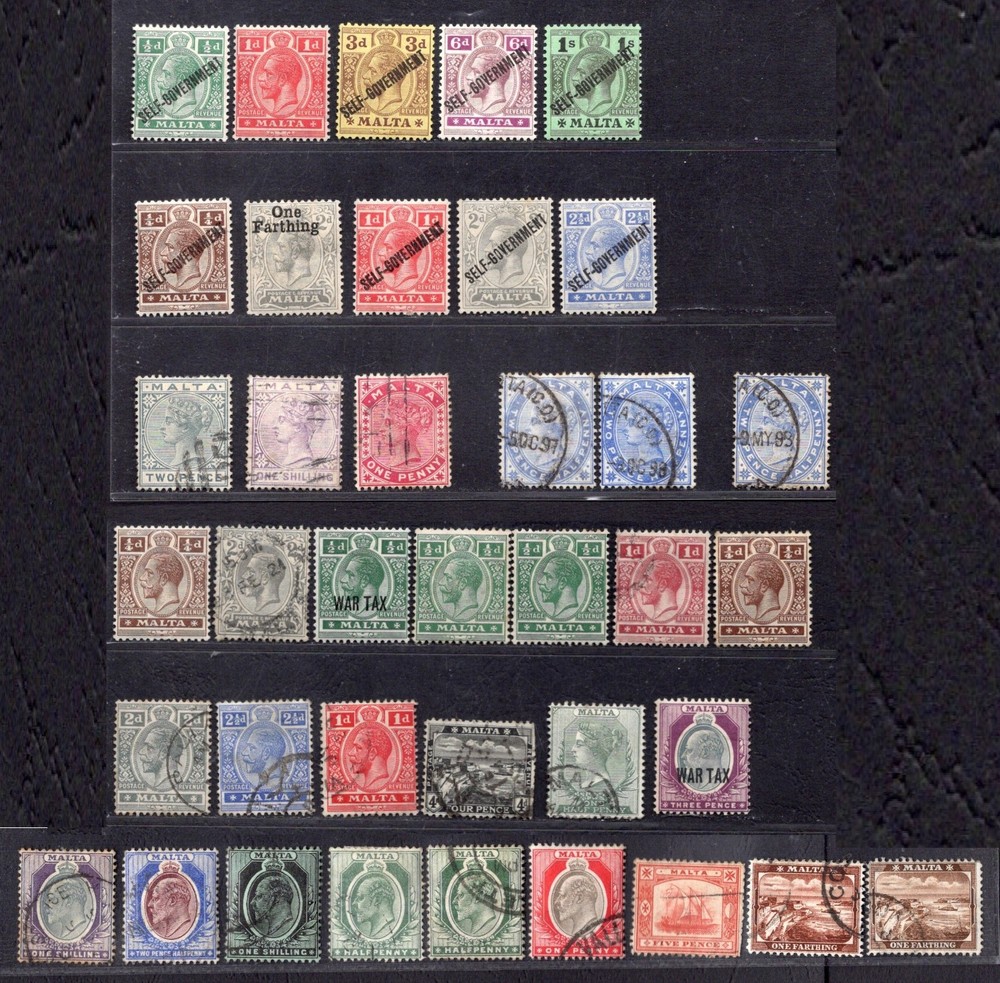 1882-1921 Malta Definitive Collection - Very Fine