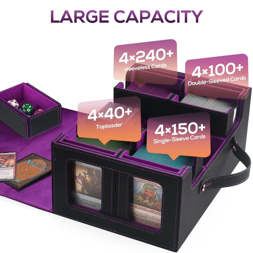 Trading Card Storage Box for MTG, MTG commander deck box，Multi-purpose Deck C...