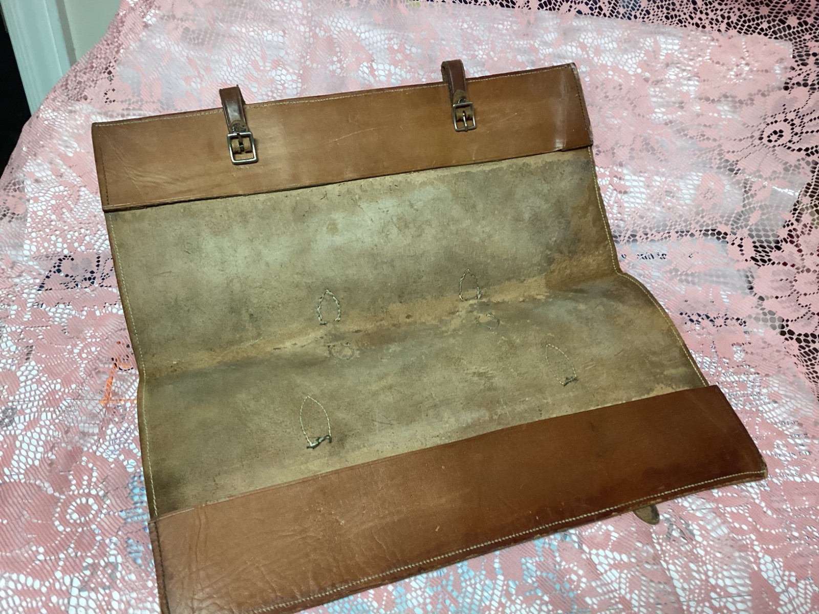 1830's Pre Civil War Leather Document Holder old orignal piece of history