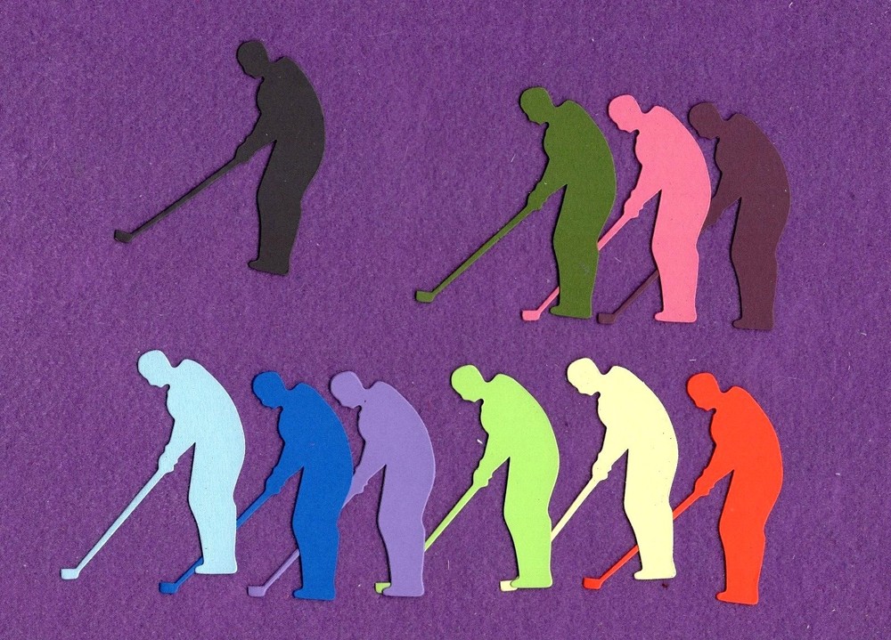 GOLFER die cuts scrapbook cards
