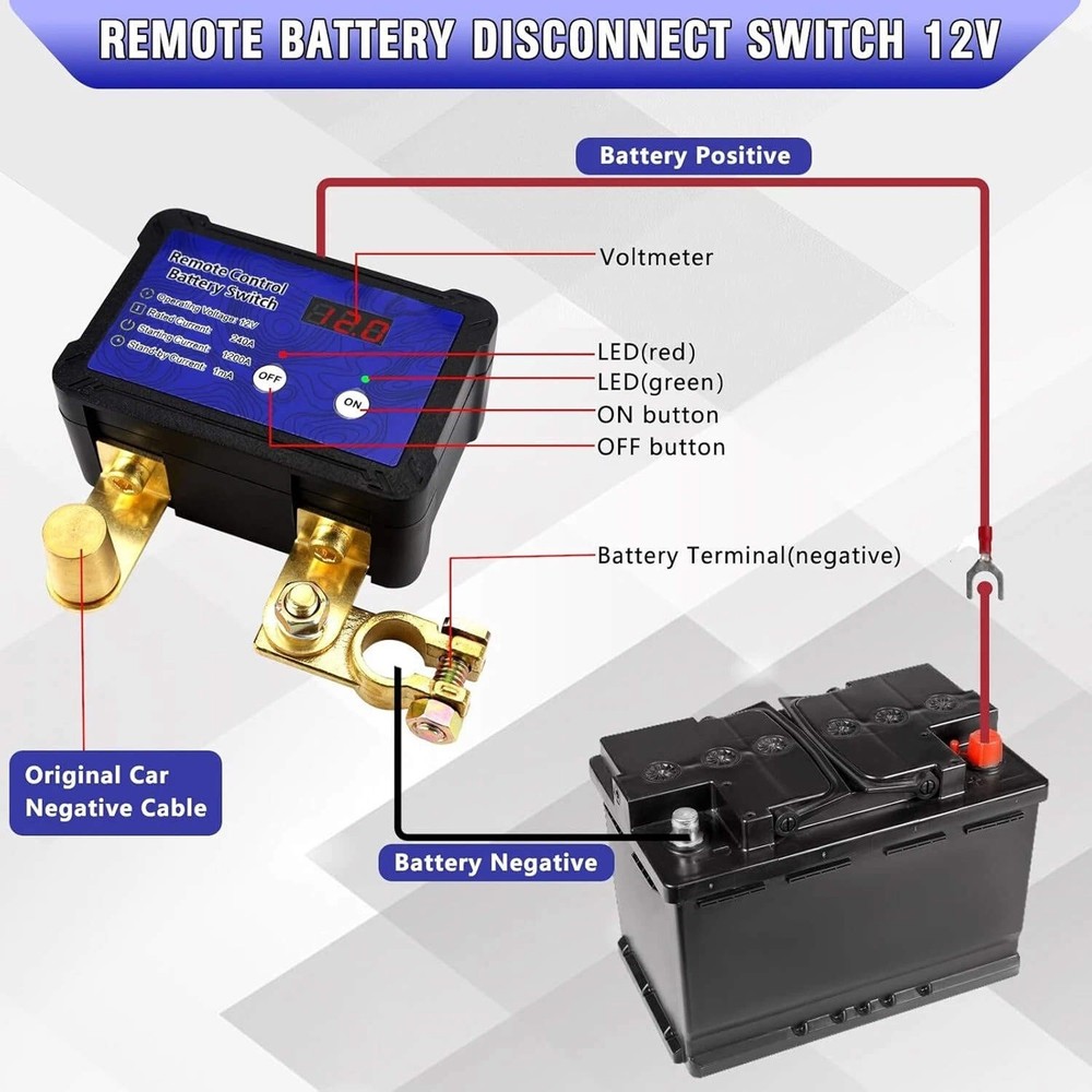 240A Remote Battery Disconnect Switch for -20℃-90 ℃ Operating Temperature