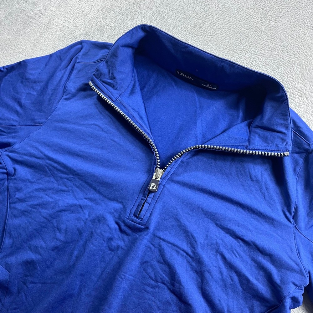 B. Draddy Mens Quarter Zip Pullover Royal Blue Performance Golf Jacket Size M