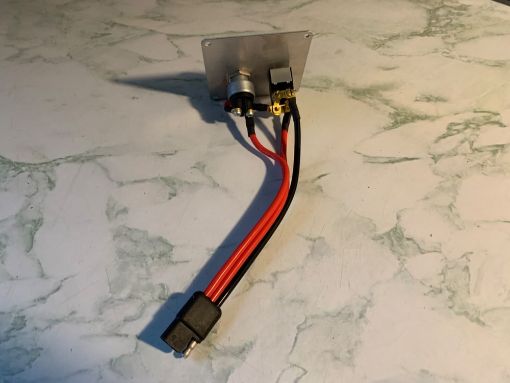 QuickCar Ignition Control Panel Starter Black 1 Toggle/ 1 Push Button Checkered