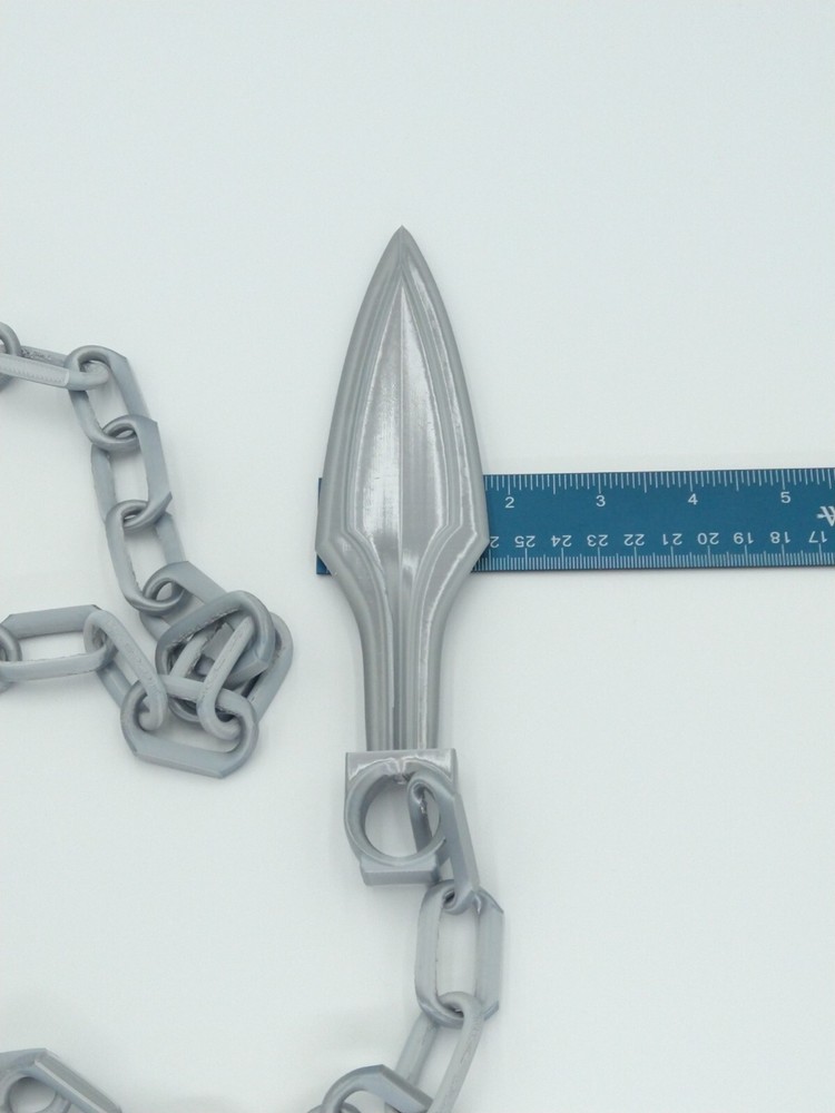 Mortal Kombat Scorpion Kunai With Chains 60" Silver 3D PRINTED