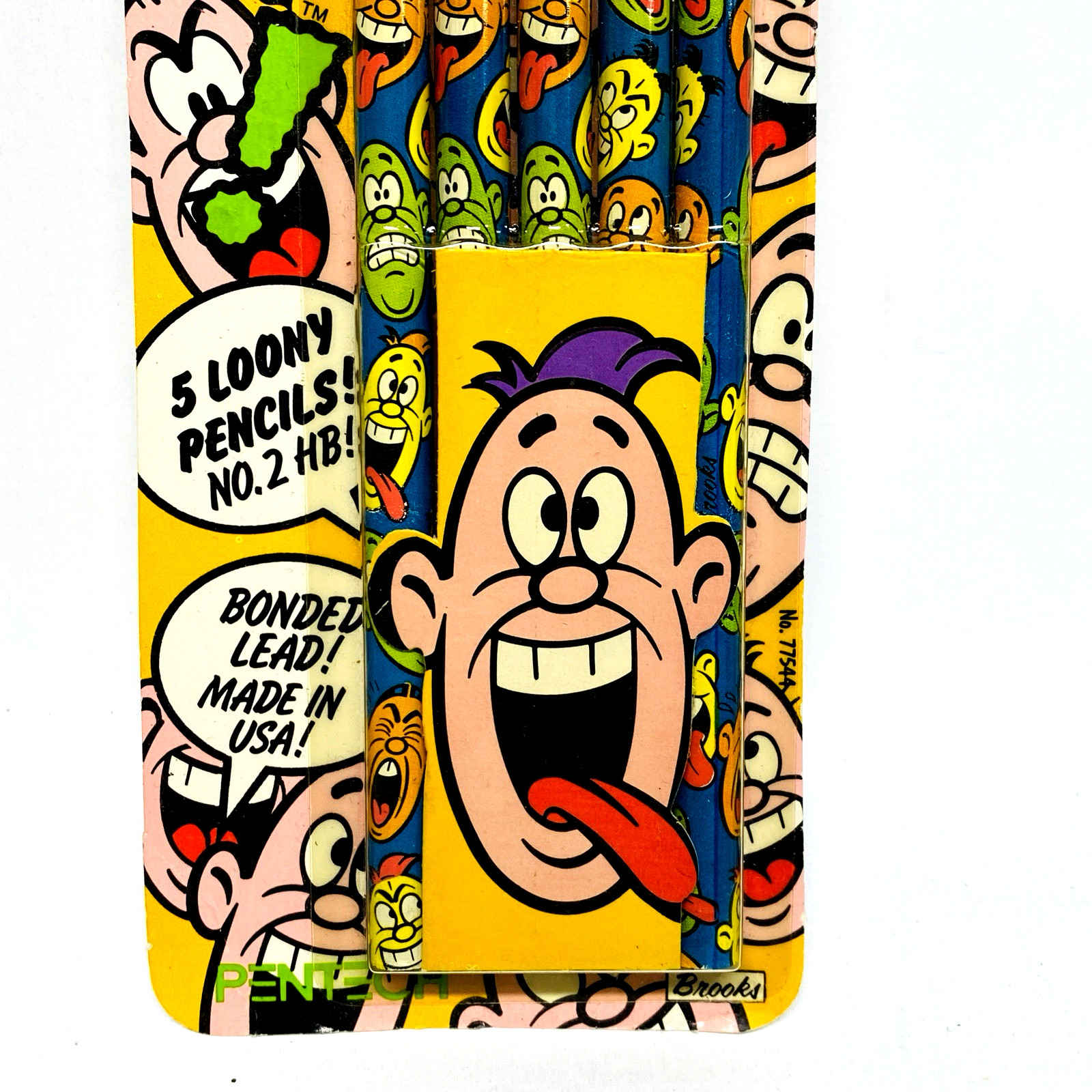 Vintage Lou Brooks Pentech Pencil 5 Loony No. 2 Set 1992 Nutz Retro Cool Art