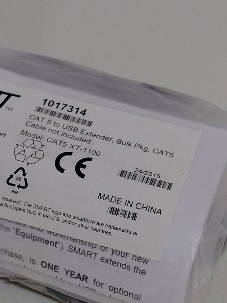 Smart Technologies CAT5-XT-1100 CAT 5 TO USB EXTENDER CAT5 CBL NEW