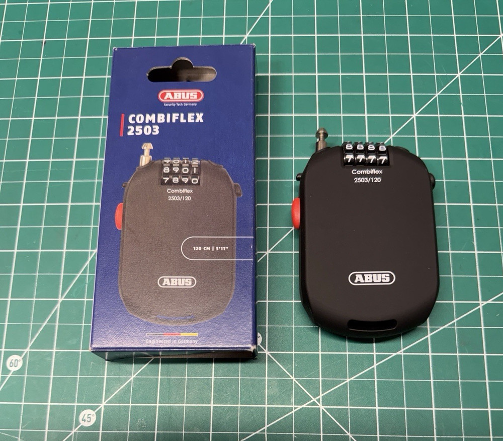 Abus Cable Lock, Comb Flex 2503/120 Cycling Equipment, Black