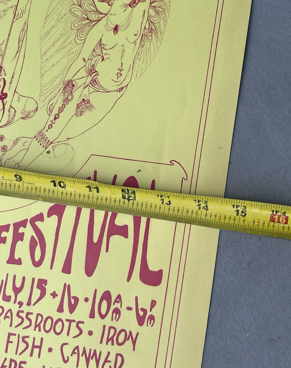 1967 Fantasy Faire and Magic Music Festival Original Concert Poster The Doors