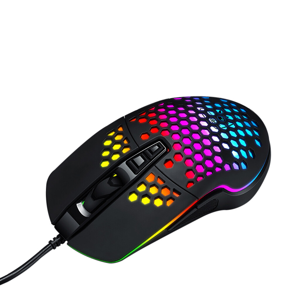 RGB Gaming Mouse 7 Button 6400DPI Flowing Backlit Light Wired PC Laptop Computer