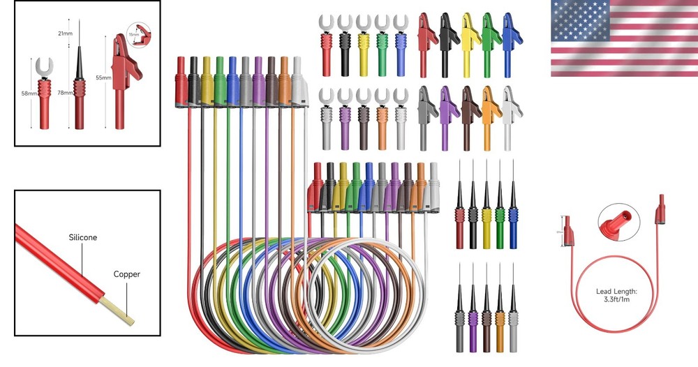Stackable Banana Plug Alligator Clips Fork Pins - 40PCS