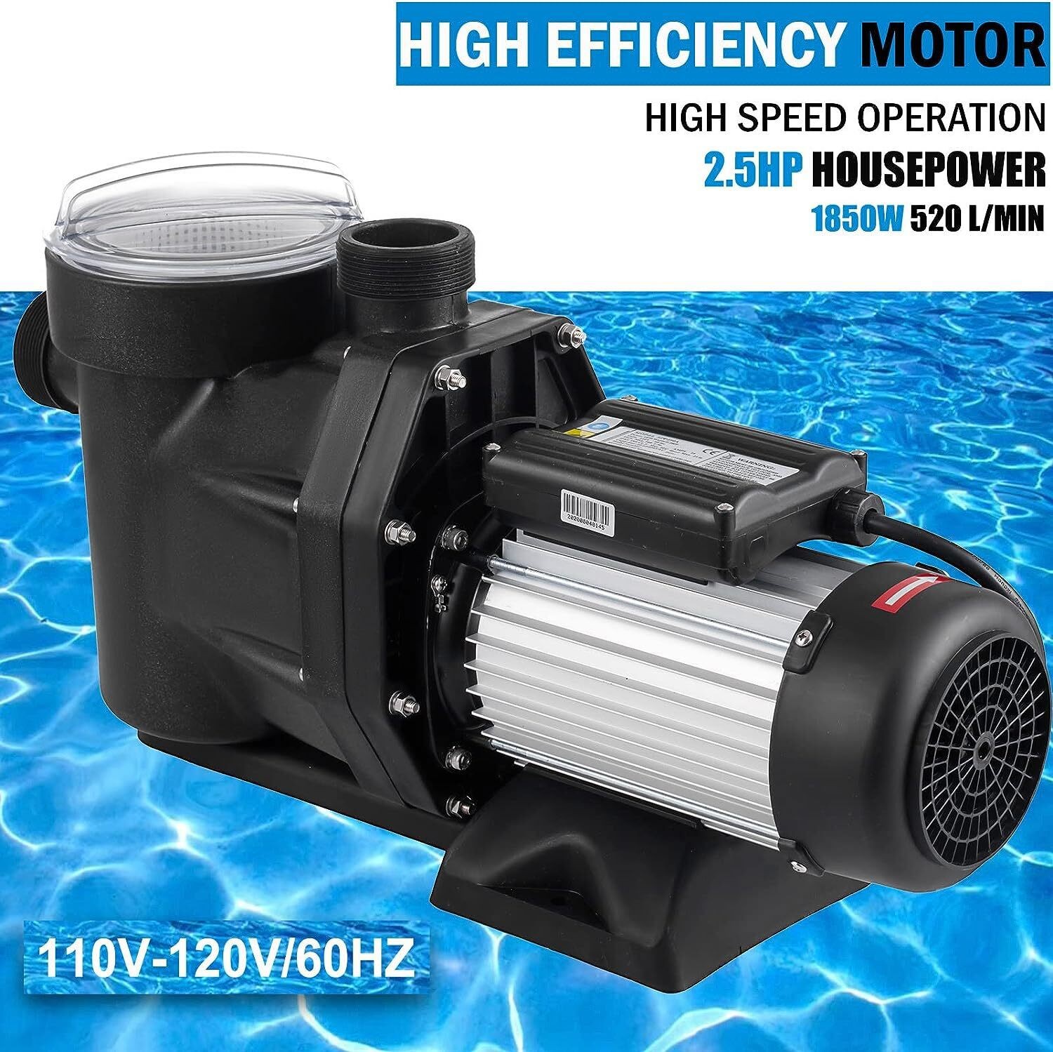 Hayward 2.5HP Swimming Pool Pump In/Above Ground w/ Motor Strainer Filter Basket
