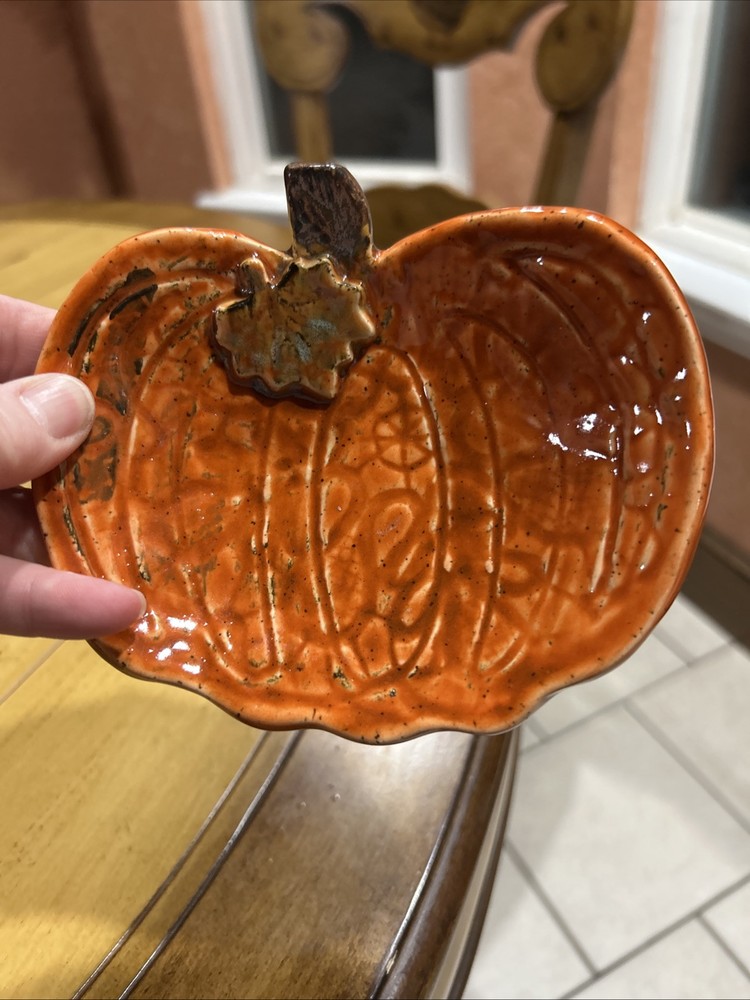 Pumpkin Dish Made By Crazy A’s Pottery