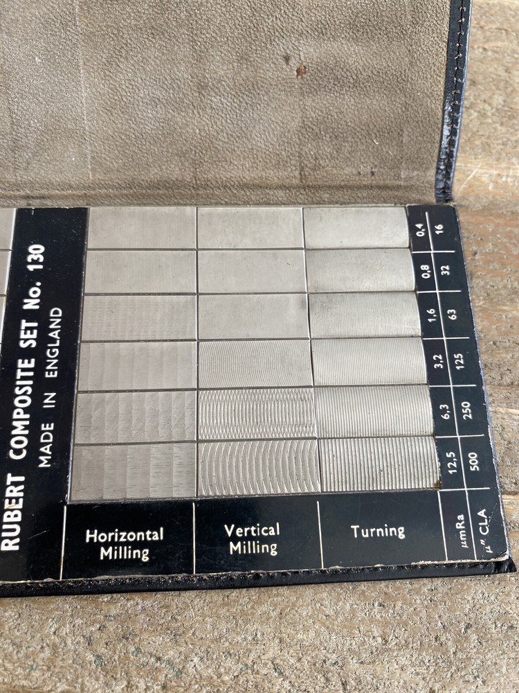 Surface Roughness Comparison Composite Pocket Set No 130 by Rubert & Co England