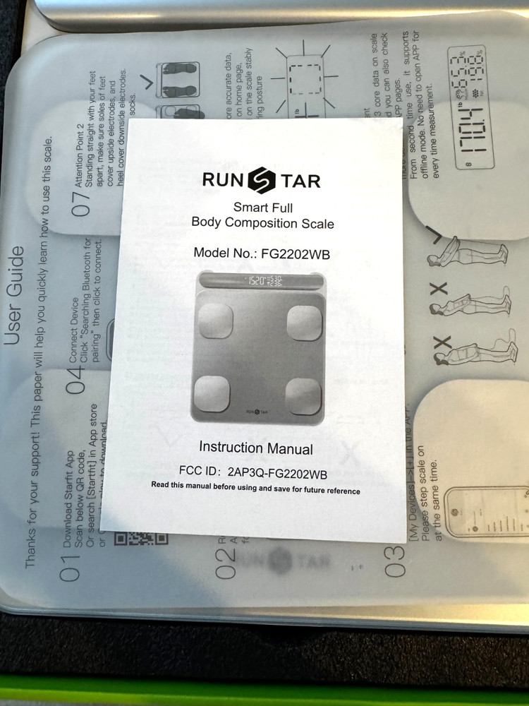New! RunStar Advanced Body Comp Smart Scale, Full Body Scan 28 Components