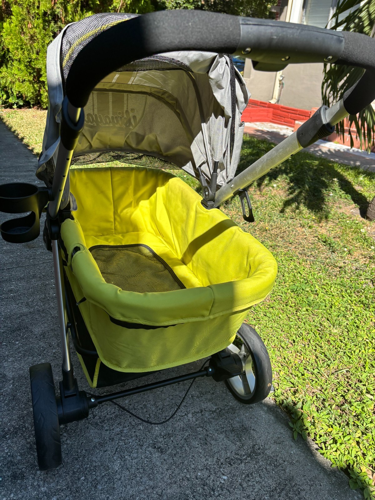 IBIYAYA Pet Stroller - Medium 4-Wheel Luxury Dog-Cat Stroller with Two Openings