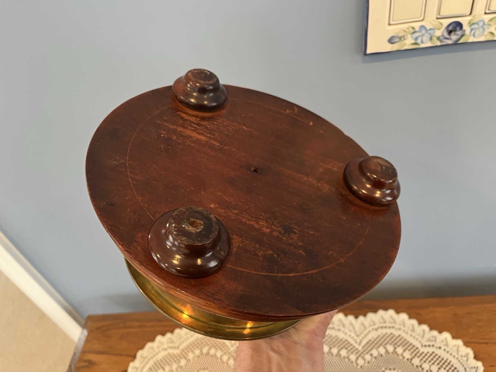 Antique WWI German Trench Art Desk Set Artillery Shell Fuse Ink Wells/Pen Holder