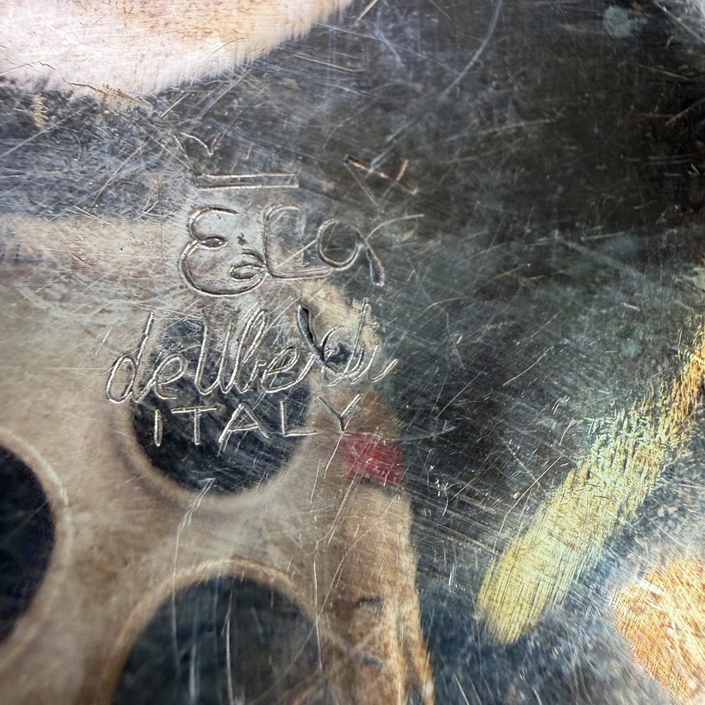 Vintage E.L. de Uberti Italy Silver Plated Individual Lidded Syrup Pitcher 4.5"