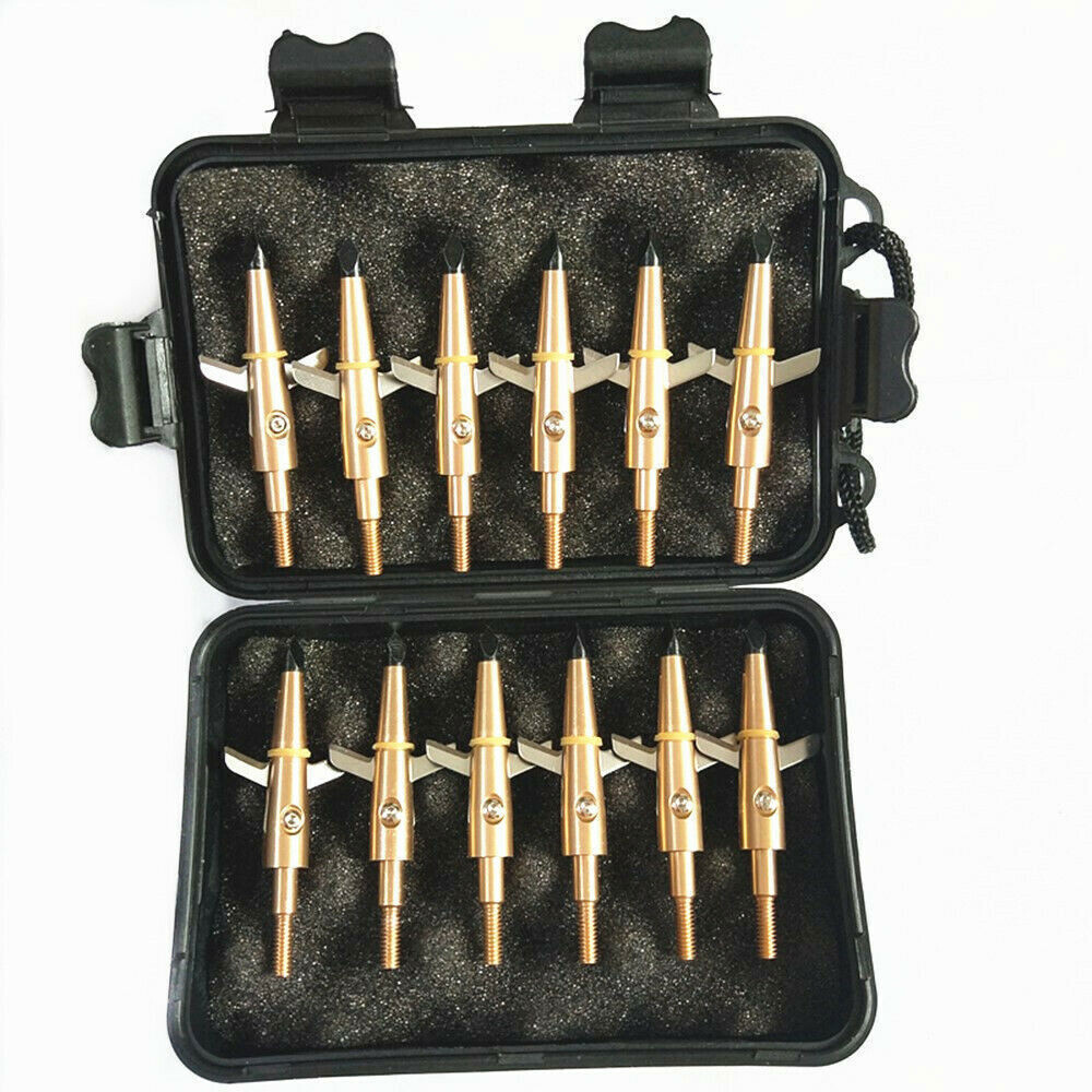 Hottest 12Pcs Swhacker Hunting Broadheads 100Gr 2-Sharp Blade Crossbow Tips
