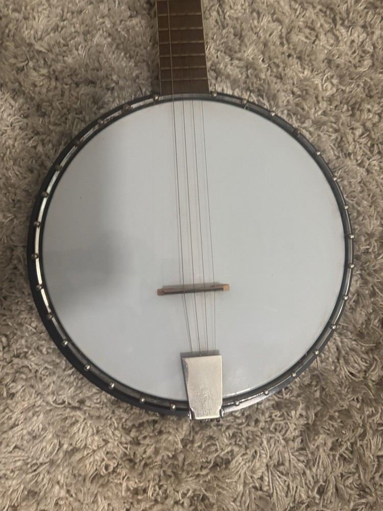 Continental 4-String Closed Back Polished Banjo Black