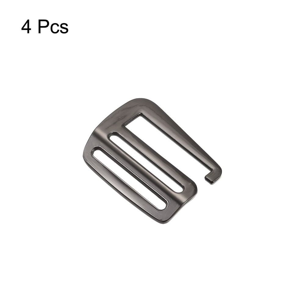 1.5" Webbing Release G Hook Buckle Adjusters for Backpack Strap, 4Pcs Dark Grey