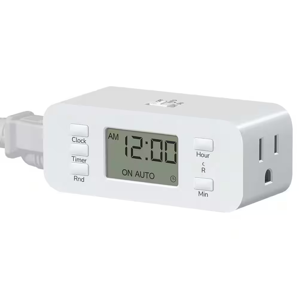 Programmable Digital Timer 15 Amp 125V 1440 Min Outdoor Chronologic Grounded Out