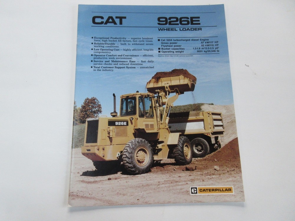 Caterpillar 926E Wheel Loader Brochure 14 Page