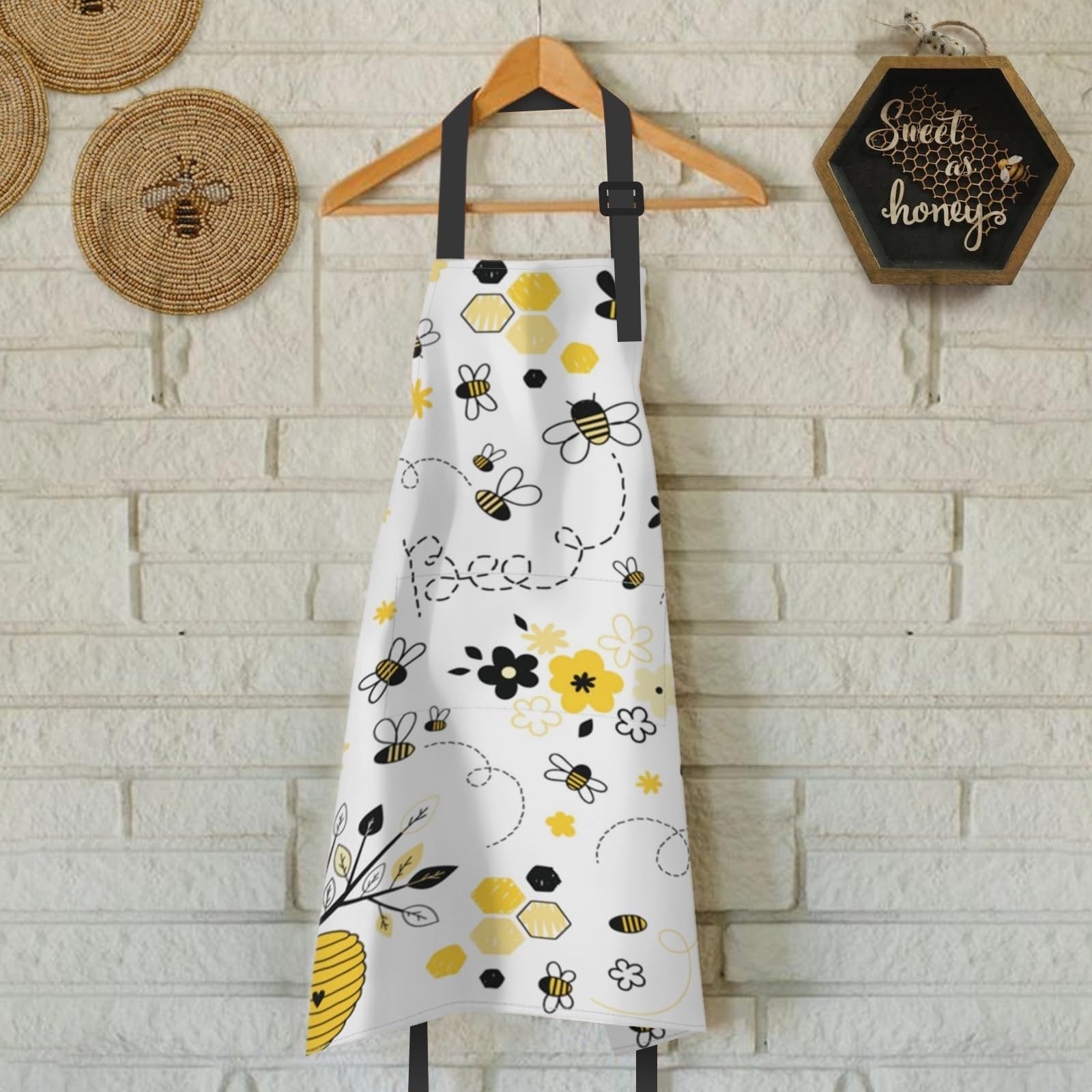 Bee Aprons for Women with Pockets - Cute Apron for Cooking Baking Dishwashing...