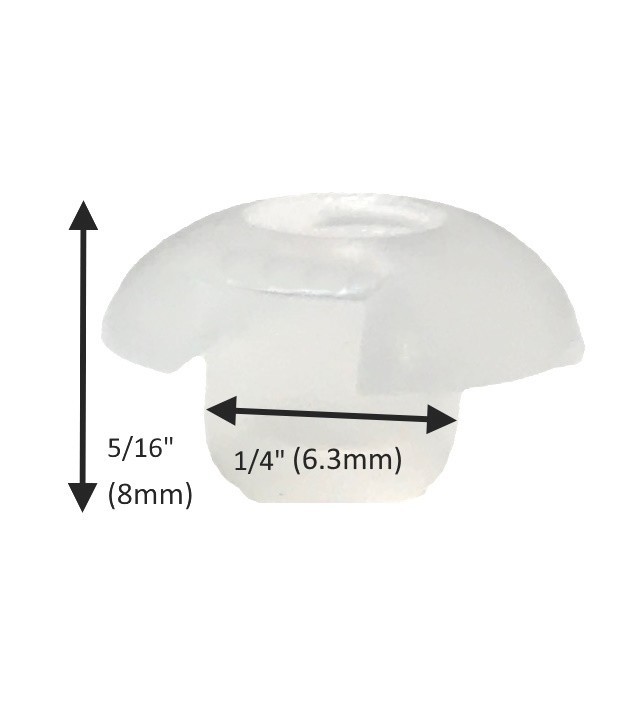 Milky White Bottom Rail Button Plug for Horizontal Blinds with 1/4" (6.3mm) Hole
