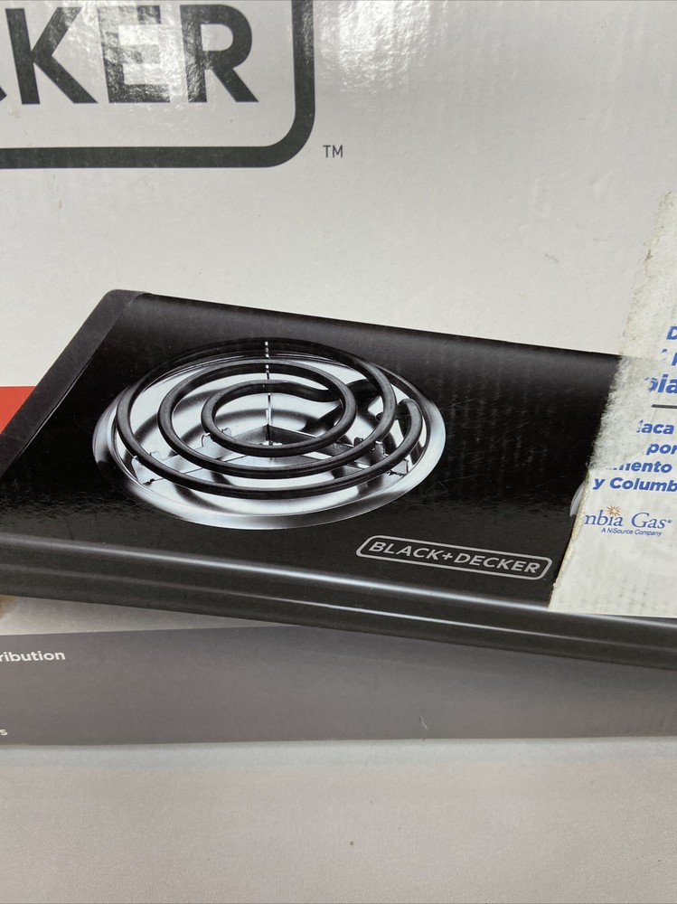 Black & Decker DB1002B Double Burner Portable Buffet Range, Black