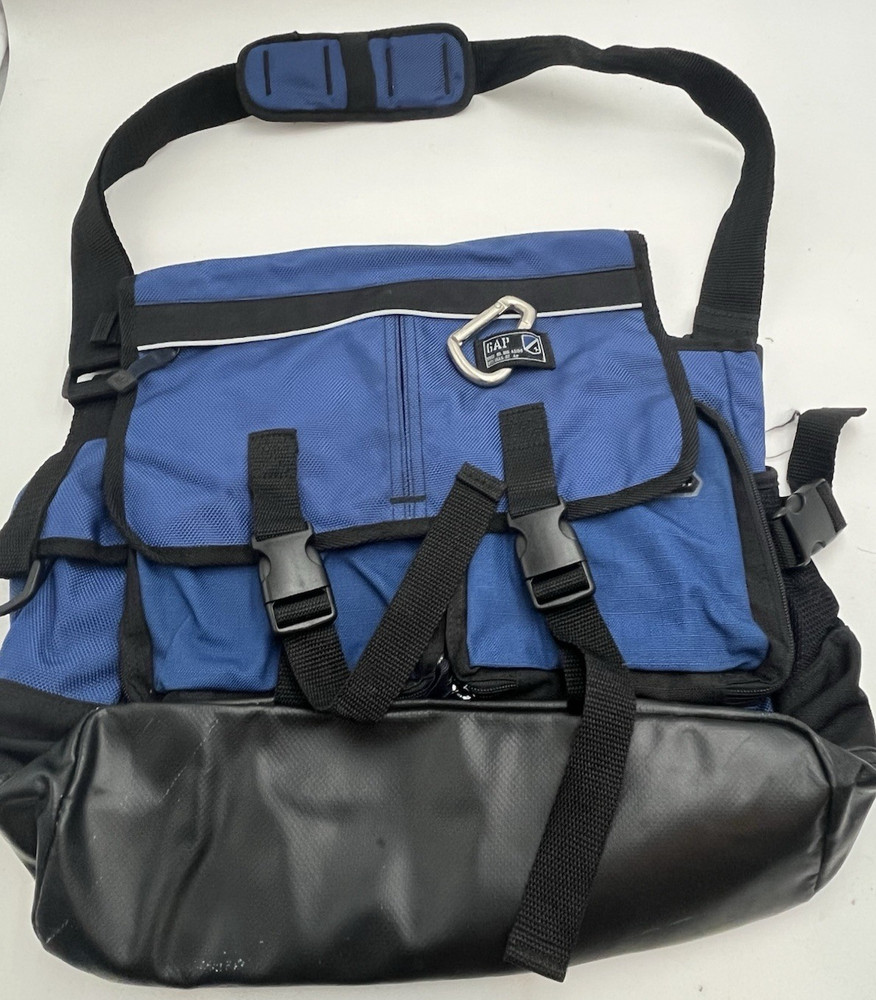 Gap Y2k Blue/Black Utilty Bag With Multiple Compartments