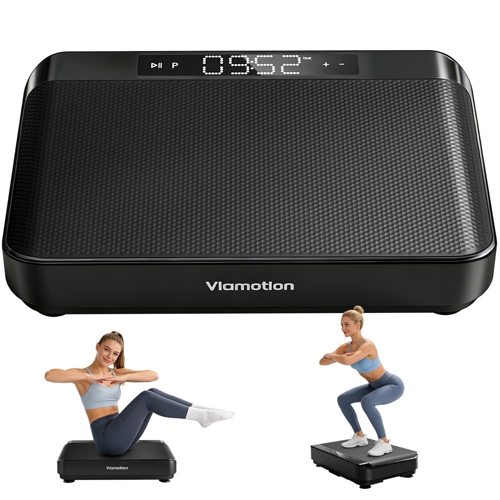 Viamotion Vibration Plate Exercise Machine, Full Body Vibrating black