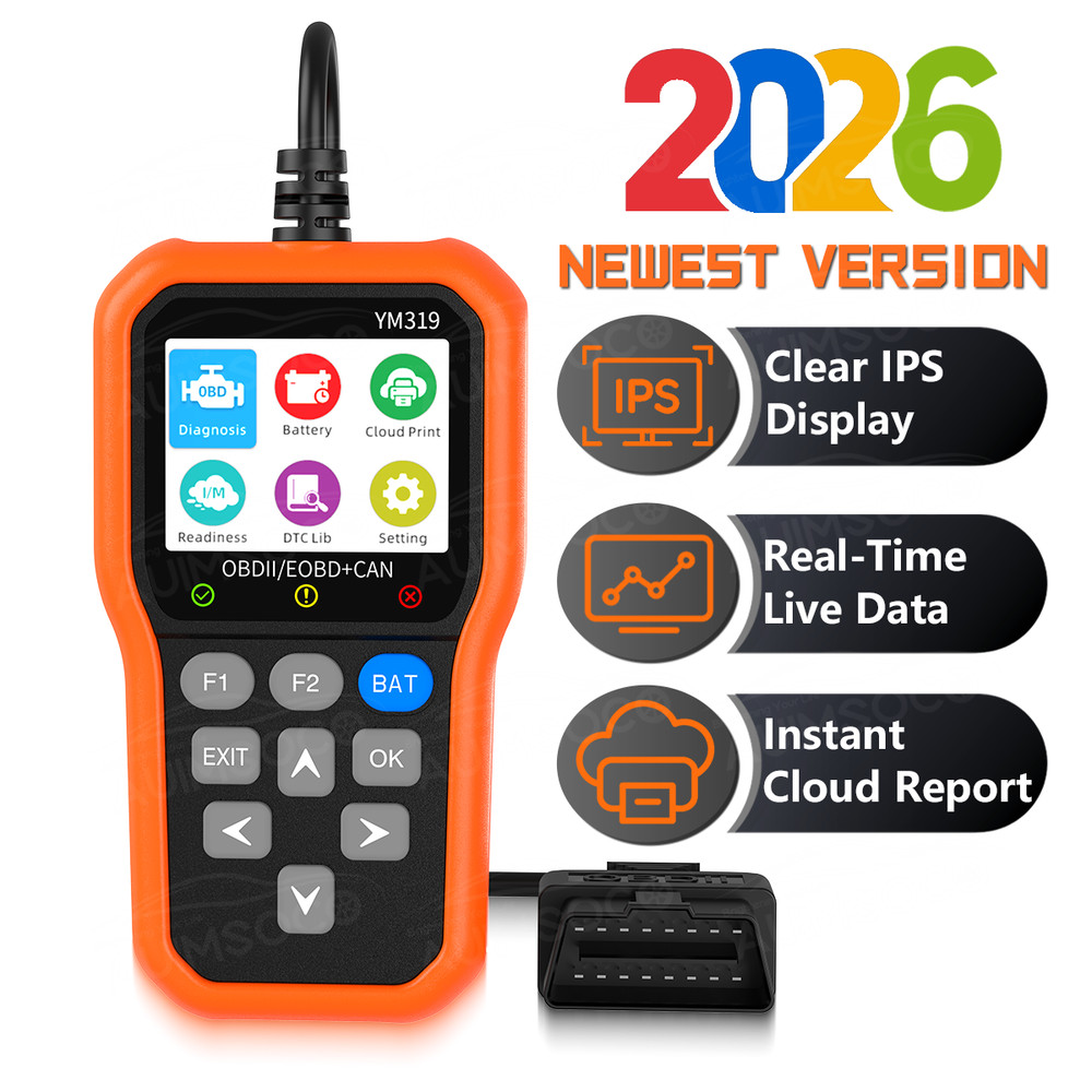 2026 AUIMSOCO OBD2 Scanner ABS SRS Car Diagnostic Tool Fault Code Reader
