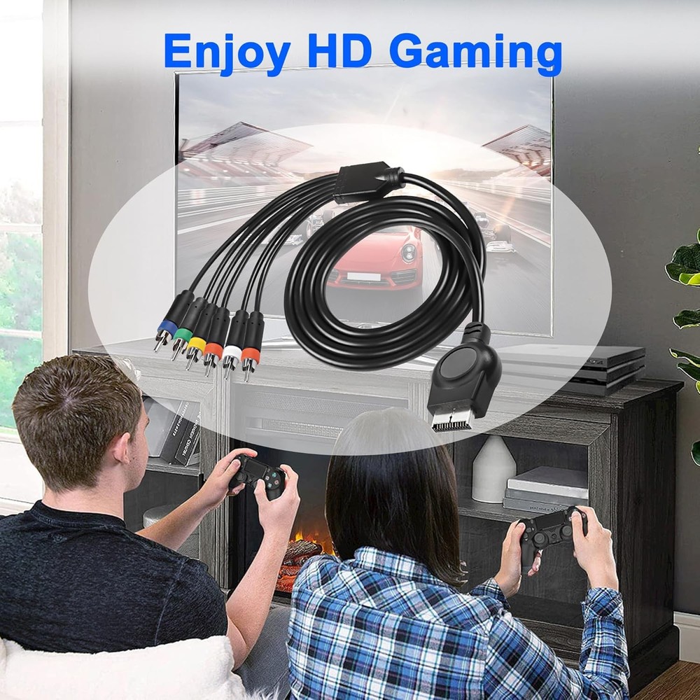MEIRIYFA PS3 PS2 Component AV Cable,HD Audio Video Cable 5RCA YPbPr...