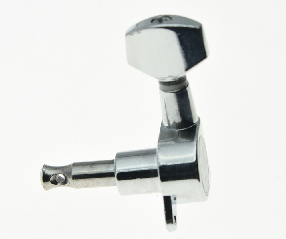 6 Inline Left Handed Tuners Machine Heads Chrome