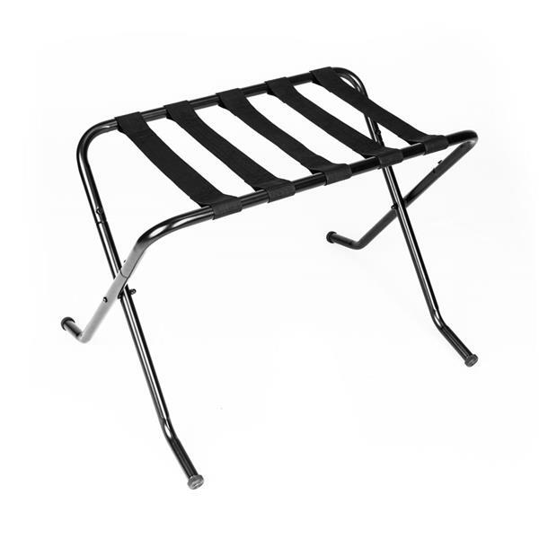 Folding Luggage Rack Suitcase Stand Luggage Holder Space Saving Black