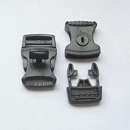 Sets 1" 2mm Buckles Side Release Webbing Nylon Belt Strap Key Locking Protect 5