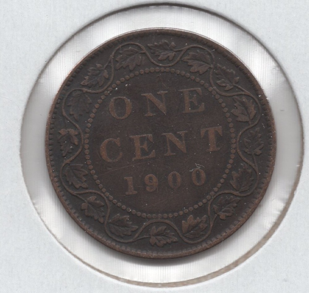 1900 Canada Large 1 Cent Coin - Fine+