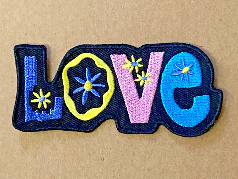 Hippie Style ~ Love ~ Embroidered Patch  ~ Iron On