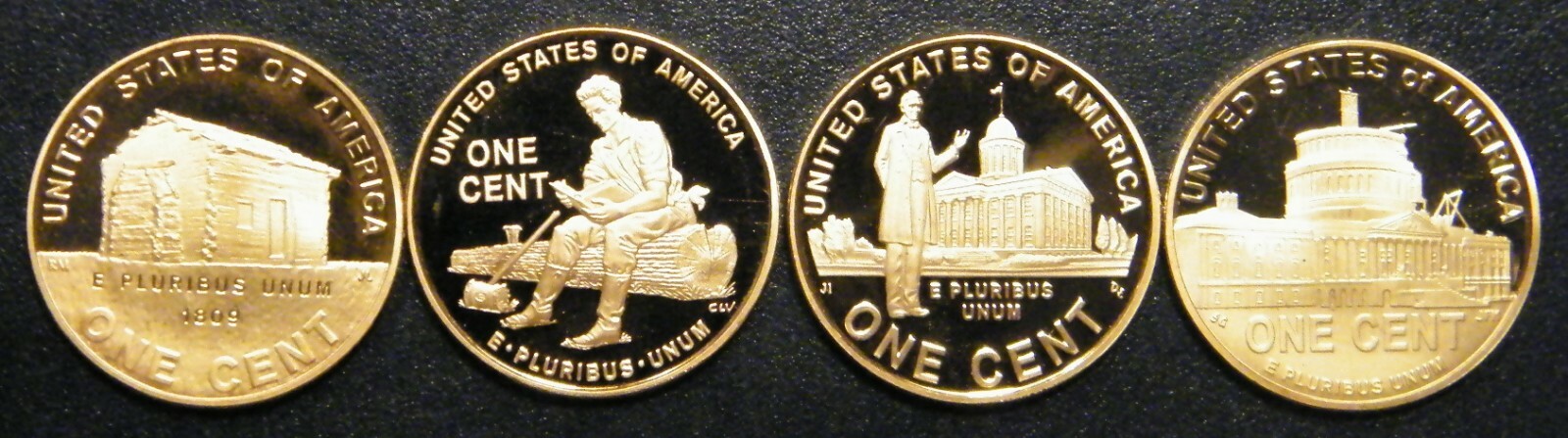 2009 S Lincoln Penny Set Gem Proof 4 coin Set from the Mint No box, COA or case