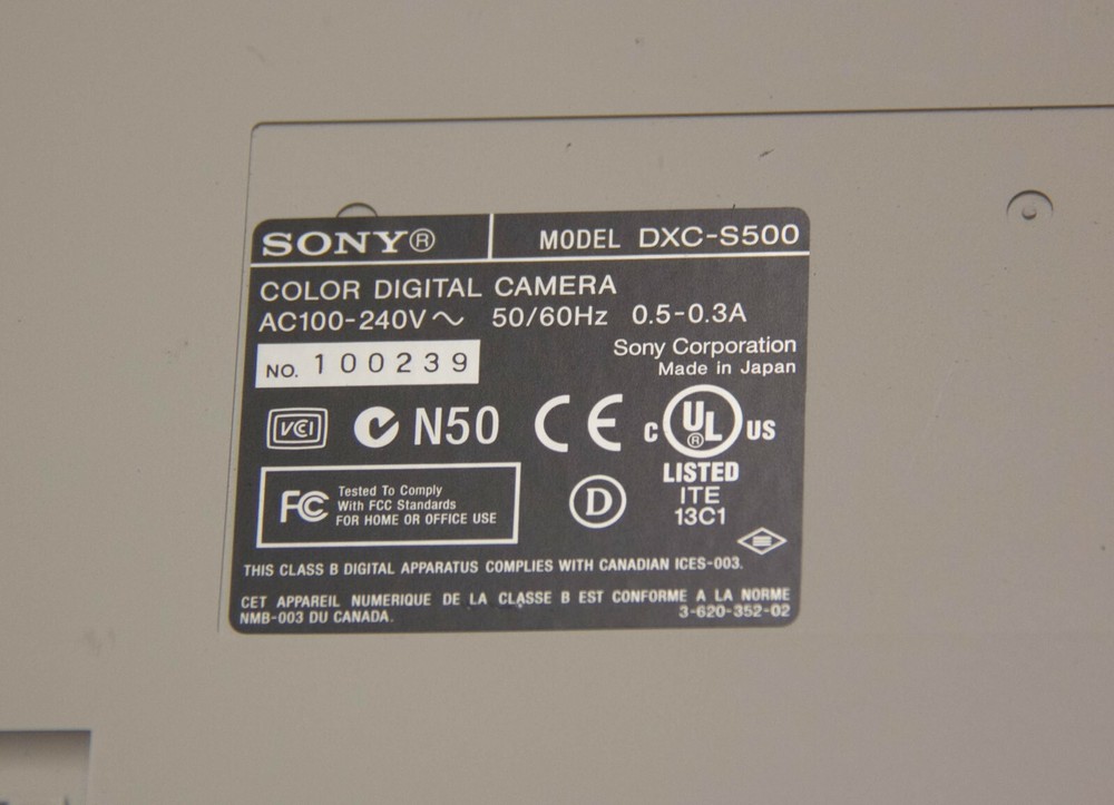 Sony DXC-S500 5 Megapixel Color Digital Camera w/ Controller For Microscope 9089